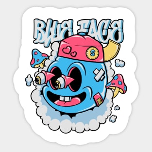 Blue face Sticker